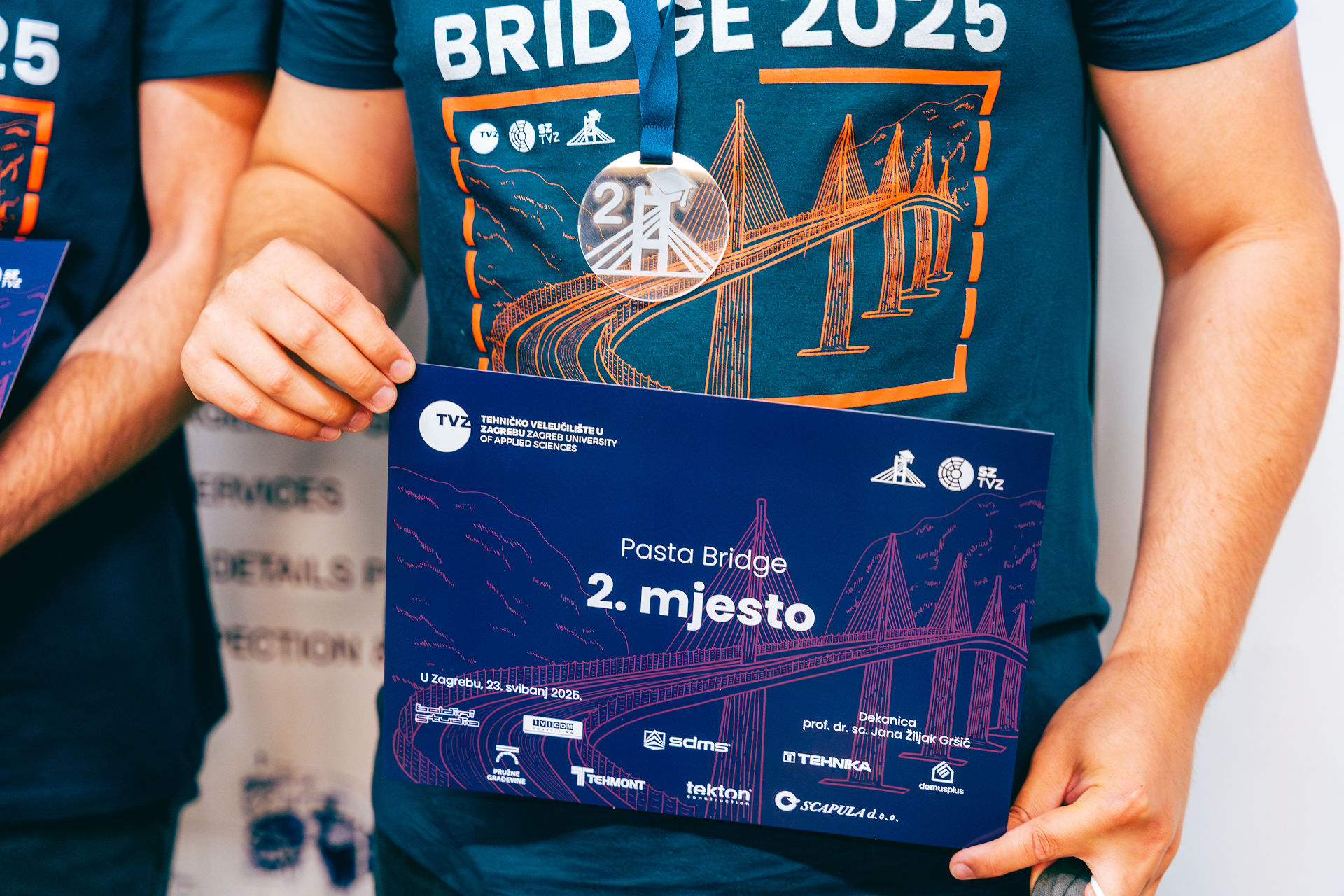 SDMS d.o.o. Sponsor of the TVZ Pasta Bridge Competition – our employee wins 2nd place